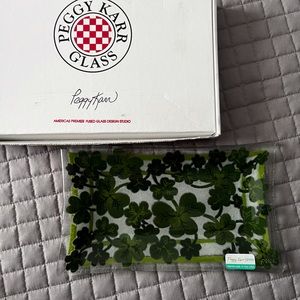 Peggy Karr Shamrock Rectangular Tray- collectible